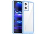 Custodia Per Xiaomi Poco X5/Redmi Note 12 5G Trasparente, Antiurto Tpu Silicone Custodia Protettiva Blu