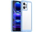 Custodia Per Xiaomi Redmi Note 12 4G Trasparente, Antiurto Tpu Silicone Custodia Protettiva Blu
