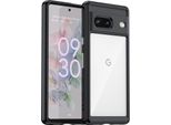 Custodia Per Google Pixel 7 Trasparente, Protettiva In Silicone Tpu Antiurto Nero