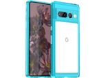 Custodia Per Google Pixel 7 Pro Trasparente, Antiurto Custodia Protettiva In Silicone Tpu Azzurro