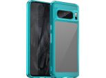 Custodia Per Google Pixel 8 Pro Trasparente, Antiurto Custodia Protettiva In Silicone Tpu Azzurro