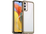 Custodia Per Samsung Galaxy M14 Trasparente, Antiurto In Silicone Tpu Protettivo Grigio
