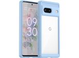 Custodia Per Google Pixel 7 Trasparente, Protettiva In Silicone Tpu Antiurto Blu