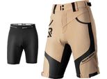 Rockbros Pantaloncini Da Ciclismo Da Uomo Con Fondello 4D Mtb Taglia M, Marrone Chiaro