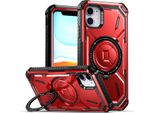 Custodia Protettiva Per Iphone 11 Custodia Con Supporto Magnetico, Compatibile Con Caricatore Magsafe Rosso