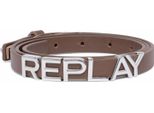 Replay Cintura Logo Belt W95 Brown Iroko Marrone