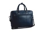 Leonhard Heyden Pelle Cartella Cartella Con Scomparto Per Laptop Montreal Zipped Briefcase 2 Compartments Navy Blu Scuro
