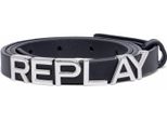 Replay Cintura Logo Belt W95 Black Nero