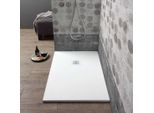 Piatto Doccia In Resina 120X80 Bianco Effetto Pietra | Muse