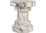 Casa Padrino Tavolino/Sgabello In Marmo Bianco Ø 38 X H. 45 Cm - Mobili Da Soggiorno In Marmo - Mobili - Luxury Collection
