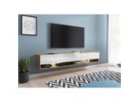 Tavolino Per Tv 180 Cm Willa A – Rovere Wotan / Bianco Lucido