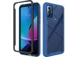 Moto G Play 2023 Case, Hybrid Transparent Back Cover, Rugged Tpu Bumper, Custodia Antiurto Per Motorola Moto G Play (2023) Blu Scuro