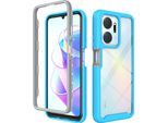 Honor X7A Case, Hybrid Transparent Back Cover, Rugged Tpu Bumper, Custodia Antiurto Per Honor X7A Blue