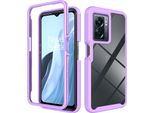 Custodia Oneplus Nord N300, Copertura Posteriore Trasparente Ibrida, Robusto Paraurti In Tpu, Custodia Antiurto Per Oneplus Nord N300/Oppo A57/A57S/A77 Viola