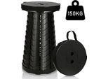 Yakimz Sedia Portatile Pieghevole Sgabello Sedia Da Campeggio Pieghevole Sgabello Telescopico Nero