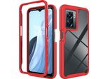 Custodia Oneplus Nord N300, Copertura Posteriore Trasparente Ibrida, Robusto Paraurti In Tpu, Custodia Antiurto Per Oneplus Nord N300/Oppo A57/A57S/A77 Red