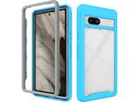 Custodia Google Pixel 7A, Copertura Posteriore Trasparente Ibrida, Robusto Paraurti In Tpu, Custodia Antiurto Per Google Pixel 7A Blu