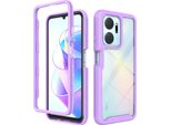 Honor X7A Case, Hybrid Transparent Back Cover, Rugged Tpu Bumper, Shockproof Case Per Honor X7A Purple