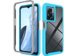 Custodia Oneplus Nord N300, Copertura Posteriore Trasparente Ibrida, Robusto Paraurti In Tpu, Custodia Antiurto Per Oneplus Nord N300/Oppo A57/A57S/A77 Blu