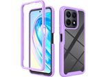 Honor X8A Case, Hybrid Transparent Back Cover, Rugged Tpu Bumper, Shockproof Case Per Honor X8A Purple
