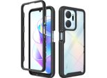 Honor X7A Case, Hybrid Transparent Back Cover, Rugged Tpu Bumper, Custodia Antiurto Per Honor X7A Nero