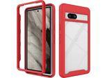 Custodia Google Pixel 7A, Copertura Posteriore Trasparente Ibrida, Robusto Paraurti In Tpu, Custodia Antiurto Per Google Pixel 7A Rosso