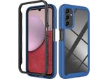 Galaxy A14 5G Case, Hybrid Transparent Back Cover, Rugged Tpu Bumper, Custodia Antiurto Per Samsung Galaxy A14 5G Blu Scuro
