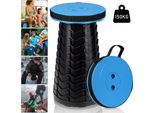 Tolletour Sedia Portatile Pieghevole Sgabello Sedia Da Campeggio Pieghevole Sgabello Telescopico Blu