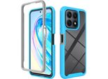Honor X8A Case, Hybrid Transparent Back Cover, Rugged Tpu Bumper, Custodia Antiurto Per Honor X8A Blue
