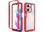 Honor X7A Case, Hybrid Transparent Back Tpu Bumper Custodia Protettiva Antiurto Per Honor X7A Red