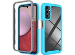 Custodia Galaxy A14 5G, Copertura Posteriore Trasparente Ibrida, Robusto Paraurti In Tpu, Custodia Antiurto Per Samsung Galaxy A14 5G Blu