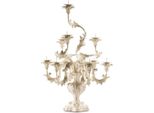 Casa Padrino Candeliere Barocco Bianco/Grigio Ø 53 X H. 75 Cm - Magnifico Candeliere In Stile Barocco - Accessori Per La Decorazione In Stile Barocco - Qualità - Italy