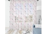 Abakuhaus Arazzo Torre Eiffel, Viaggi A Parigi Tema Luna Di Miele Fiori Romanticismo Mongolfiera Bicicletta Scarpa, Soggiorno Camera Da Letto Arazzo In Raso Setoso, 210 Cm X 274 Cm, Bianco Rosa