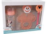 Set Disney Baby Mickey O Minnie Mouse Con Anello Per La Dentizione E Biberon