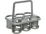 Novaliv Portabottiglie 6 Bottiglie - Tenuta Stabile - Cestino Per Bevande In Plastica, Impilabile, 32X23X28Cm Silver - Ideale Per Cucina E Cantina - Cestino Per Bevande Portabottiglie Portabottiglie Portabottiglie