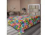 Abakuhaus Lenzuolo Con Teschi, Teschi E Spade Incrociate Stampa Ispirata Alla Bandiera Pirata Jolly Roger, Lenzuolo Morbido E Confortevole Per Un Letto Decorativo 1 Pezzo 190 Cm X 100 Cm, Multicolore