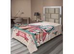 Abakuhaus Lenzuolo Da Letto Circus, Motivo Circus, Stampa Con Palloncini Colorati, Morbido E Confortevole, Per Un Letto Decorativo, 1 Pezzo, 260 Cm X 168 Cm, Multicolore