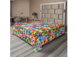 Abakuhaus Lenzuolo Con Teschi, Teschi E Spade Incrociate Stampa Ispirata Alla Bandiera Pirata Jolly Roger, Lenzuolo Morbido E Confortevole Per Un Letto Decorativo 1 Pezzo 275 Cm X 260 Cm, Multicolore