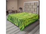 Abakuhaus Lenzuolo In Bambù, Finitura Con Germogli Di Bambù Naturali Nella Foresta Pluviale Tropicale Selvaggia Asian Feng Shui, Lenzuolo Morbido E Confortevole Per Un Letto Decorativo 1 Pezzo 260 Cm X 228 Cm, Verde