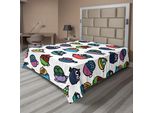 Abakuhaus Lenzuolo Con Gufo, Simpatico Gufo In Una Tazza Da Caffè Espresso, Buongiorno Caffè, Arte Infantile Allegra, Lenzuolo Morbido E Confortevole Per Un Letto Decorativo, 1 Pezzo, 260 Cm X 228 Cm, Multicolore