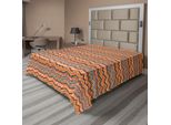Abakuhaus Lenzuolo Colorato, Zig Zag Colorato Disegna Storico Motivo Maya Etnico Tema, Morbido E Confortevole Lenzuolo Superiore Per Un Letto Decorativo 1 Pezzo 275 Cm X 260 Cm, Multicolore