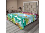 Abakuhaus Lenzuolo Da Letto Circus, Banner Concettuale Con Giostre, Scivoli E Altalene, Ruota Panoramica, Lenzuolo Morbido E Confortevole Per Un Letto Decorativo, 1 Pezzo, 266 Cm X 260 Cm, Multicolore