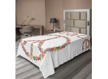 Abakuhaus Fantastico Lenzuolo, Simbolo Del Pacifismo Con Fiori Selvatici In Estate Attività Stampa Artistica, Lenzuolo Morbido E Confortevole Per Un Letto Decorativo 1 Pezzo 260 Cm X 168 Cm, Multicolore