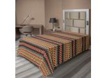 Abakuhaus Lenzuolo Etnico, Motivo Senza Cuciture Con Strisce Orizzontali In Stile Azteco, Lenzuolo Morbido E Confortevole Per Un Letto Decorativo 1 Pezzo 260 Cm X 168 Cm, Turchese Bordeaux