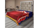 Abakuhaus Lenzuolo Da Letto Circo, Tela Da Tenda Circo Palcoscenico Teatro Spettacoli Barzellette Tema Notte Allegra, Lenzuolo Morbido E Confortevole Per Un Letto Decorativo 1 Pezzo 266 Cm X 260 Cm, Blu