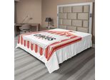 Abakuhaus Lenzuolo Da Letto Con Motivo Circense, Tendone Da Circo, Pennone, Festival, Gioia Infantile, Tempo Libero, Stampa Artistica, Lenzuolo Morbido E Confortevole Per Un Letto Decorativo, 1 Pezzo, 275 Cm X 260 Cm, Arancione E Grigio Carbone.