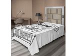 Abakuhaus Lenzuolo Con Proverbio, "Today Is A Good Day To Live Be Happy"" Citazione Positiva Gioia Di Vivere Stampa Stimolante, Lenzuolo Morbido E Confortevole Per Un Letto Decorativo 1 Pezzo 190 Cm X 100 Cm, Bianco Nero"