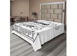 Abakuhaus Lenzuolo Con Proverbio, "Today Is A Good Day To Live Be Happy"" Citazione Positiva Gioia Di Vivere Stampa Stimolante, Lenzuolo Morbido E Confortevole Per Un Letto Decorativo 1 Pezzo 275 Cm X 260 Cm, Bianco Nero"