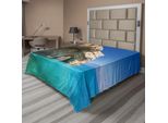 Abakuhaus Grecia Lenzuolo, Sea Cave Sull'isola Di Zante Grecia Vacanze Rilassanti Paesaggio Marino Costa Immagine, Morbido E Confortevole Lenzuolo Superiore Per Un Letto Decorativo 1 Pezzo 266 Cm X 260 Cm, Tan Azzurro Pallido