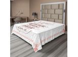 Abakuhaus Lenzuolo Con Proverbio, "La Vita è Ciò Che Accade Mentre Stai Facendo Altri Progetti. Vivila"" Citazione Stampata, Lenzuolo Morbido E Confortevole Per Un Letto Decorativo 1 Pezzo 244 Cm X 205 Cm, Peach Rubin"